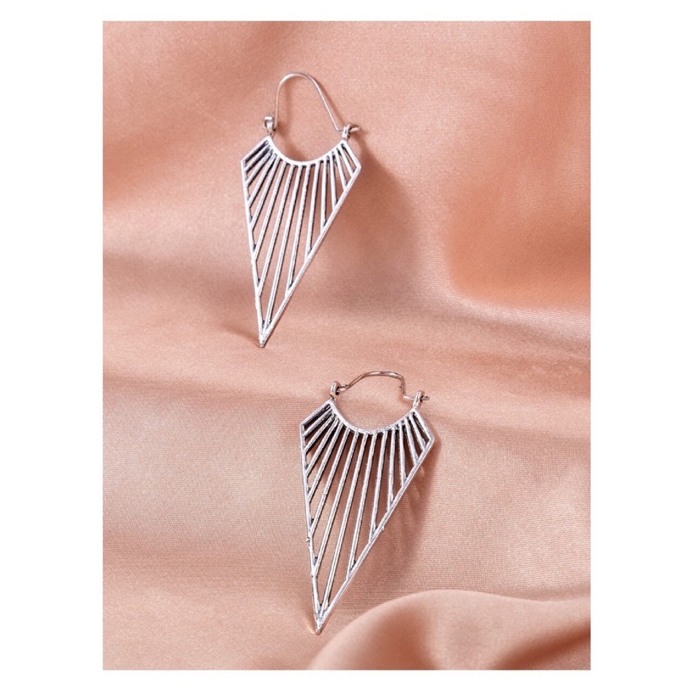 Any 3/$25! Silver Boho Pointed Ear Wire Earrings - Picture 4 of 7